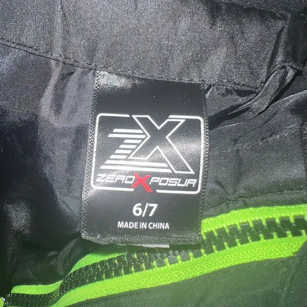 ZeroXposur Boys Thruster 3-in-1 System Jacket Black Yellow 6/7 EUC